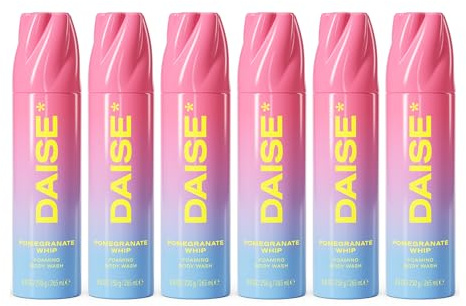 DAISE Foaming Body Wash 6 x 265 ml, Pomegranate Whip, Ultra Hydrating for Skin