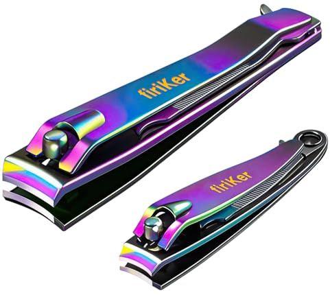 FiriKer Nail Clippers with Nail File, Fingernail Clipper, Toe Nail Clippers