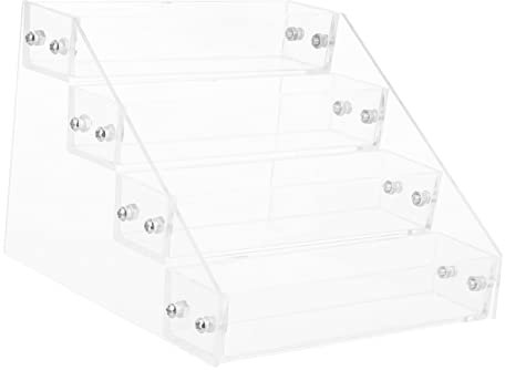 DEARMAMY 1 Pz Espositore Acrilico per Smalti e Organizer Manicure Multilivello per Scrivania Trasparente e Resistente