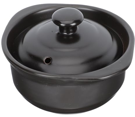 SHOWERORO Olla de Sopa de Cerámica 1l Resistente al Calor para Estofado, Cazuela de Barro para Cocina Doméstica, Recipiente para Pollo y Guisos, Utensilio Adecuado para Uso Diario