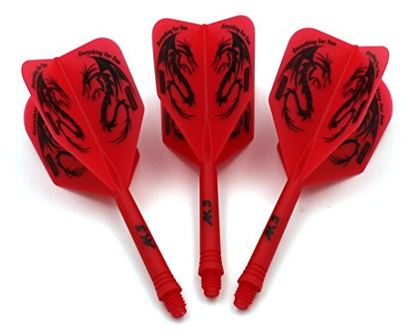 CUESOUL ROST Dartpfeile Personalizzato Integrato Schäfte Shaft And Darts Flight Medium, Set di 3 Pezzi Dragon Pattern (CSAK-5JL4)