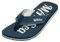 MADSea Herren Damen Zehenstegpantolette Wave | Flip Flops Zehentrenner Sandale Strand Sommer | dunkelblau weiß, Farbe:dunkelblau/weiß, Größe:38 EU