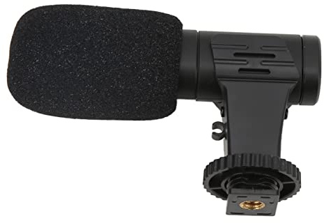 Mini micrófono de 3,5 mm, alimentación externa de 1/4 pulgadas, reduce el ruido de ABS, esponja, cortaviento compacto, MIC 06, micrófono para cámara de fotos para teléfono móvil