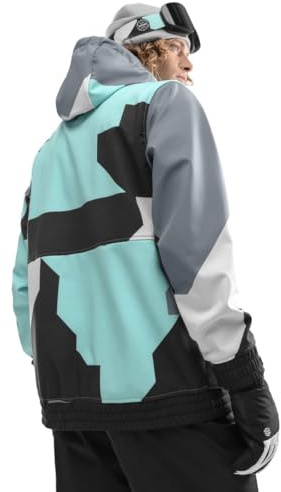 SIROKO - Veste de Snowboard W1 Ushuaia - L - Turquoise/Gris