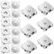 COMNICO 12 Sets Magnetic Snaps Buttons Plum Blossom Hidden Invisible Snap Closures 14mm Sew-On Fastener Clasps for Yarn Leather Purses Bag Clothes Handbags DIY Craft (Silver)