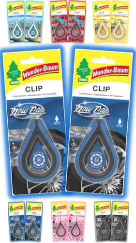 Wunderbaum Clip Parfum de voiture Flacon Désodorisant Désodorisant Clips Parfums : 2 pièces + Bâton light-tribe (Nouvelle voiture)