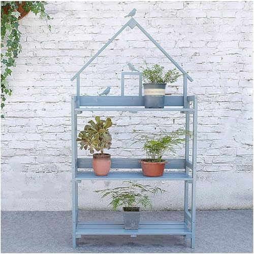 3-Tier Garden Plant Shelf with Workstation Table - Outdoor Potting Bench & Storage Cabinet for Patio, Green Gardening Organizer, Space-Saving Plant Stand, Durable & Stylish