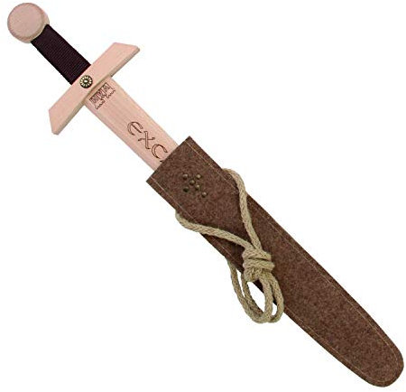 V A H - Holz-Schwertset Excalibur 50cm mit Brandprägung [echtes Handwerk | Made in Germany]