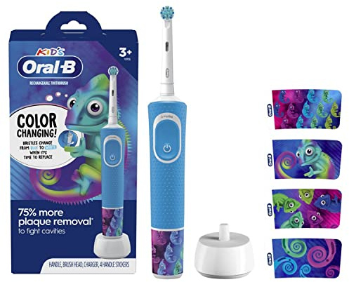 Oral-B Kids Electric Toothbrush with Sensitive Brush Head and Timer, for Kids 3+ (Product Design May Vary)