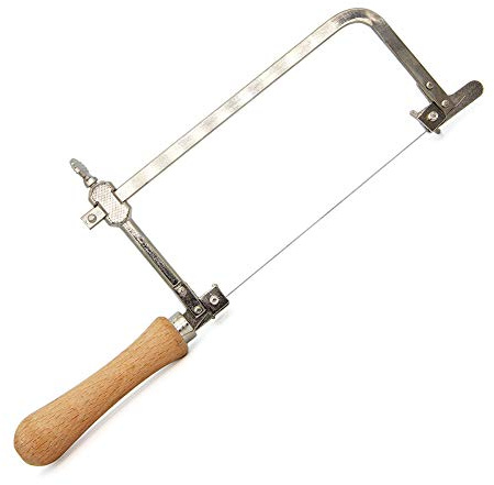 SUBRILLI Coping Saw Steel Frame with Diameter 0.6mm Diamond Wire for Jade Stone Ceramic Glass Wood Metal Accurate Cutting