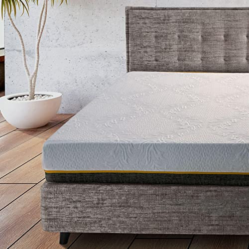 Comfy Line – Einzelbettmatratze 90 x 200 aus Memory-Schaum H 22 cm. 7 Verschiedene Zonen, orthopädisch, Abnehmbarer Bezug aus frischer und atmungsaktiver Baumwoll