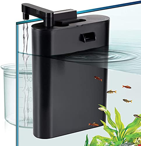 Tigerlily Enterprises 3 in 1 Internal Aquarium Filter (227L/H) Fish Tank Water Changer, Oxygen Aerator with Water Hose & Sponge Filter Plate Cartridge for Cold & Tropical Aquariums Up To 60L.