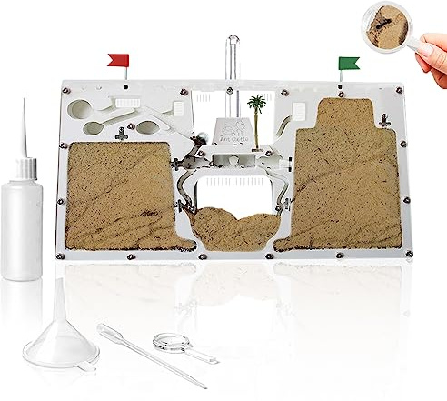 ELNMLHT Ant Farm Castle, Ant Farms with Yellow Sand and Tool Kit, Ant Colony Observation Kit, Ant Viewing Habitat Science Kit, Educational & Learning Science Kit for Kids, Adults, Student