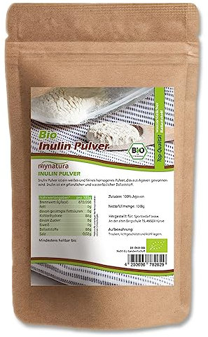 Mynatura Bio Inulin Pulver aus Agaven 1000g | Ballaststoffe homogenes Pulver | Verdauung Stoffwechsel Verdauung | Nahrungsergänzung (1000g)