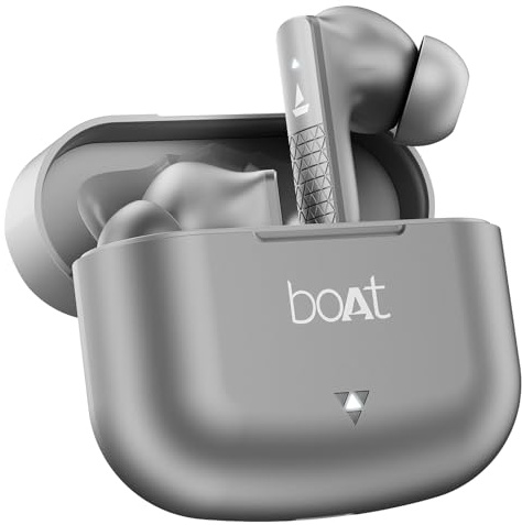 boAt Airdopes 91, 45HRS Battery, 50ms Low Latency, ENx Tech, Fast Charge, IPX4, IWP Tech, v5.3 Bluetooth Earbuds, TWS Ear Buds Wireless Earphones with mic (Mist Grey)