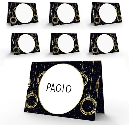 Segnaposto Natalizio Elegante - 40 Segna Posto Natale e Capodanno per Tavolo Originale - Segnaposti Tavola Natalizi Originali