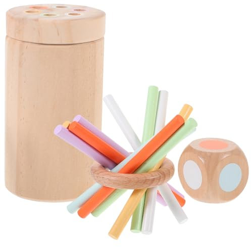 UPKOCH Balancierstäbe-Spielzeug – Stapelblöcke Aus Holz – Entwicklung Der Motorik – Zusammenarbeit Mit Den Händen in Der Frühphase
