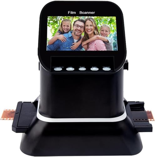 Escaner Diapositivas y Negativos, Resolución Normal de 14MP e Interpolada de 22MP, Pantalla LCD IPS de 4,3'', Corrección Auto/Manual del Color, USB 2.0