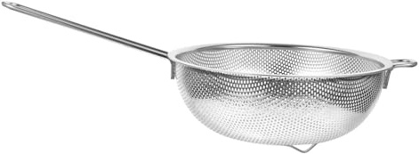 DECHOUS Passoire Filtrante Acier Inoxydable à Manche Unique Panier Lavage Fruits Légumes Riz Tamis Mailles Fines pour Égouttage Rapide et Usage Cuisine Polyvalent