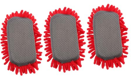 DIKACA 3 piezas para Pizarra Blanca y Negra de Chenilla Esponja de Limpieza Reutilizable para Borrar Tiza y Marcador Aulas y Hogar de Rojas