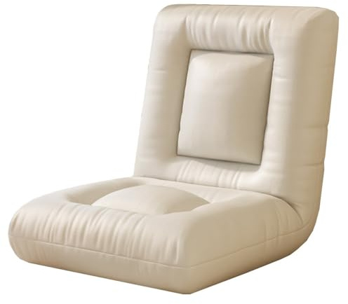 Fällbar Soffa För Vuxna 6-stegs Justerbar Soffbädd Enkel Vadderad Vilstol Med Ryggstöd För Meditation, Spel, Läsning(Beige A)