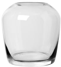 blomus Vase -LETA-| Blumenvase aus mundgeblasenem Glas | Dekovase Farbe Clear mit stabilem Boden | Größe S | Ø10 x 10H cm
