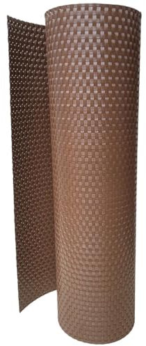 workingHOUSE Malla de Aislamiento de Poliratán 90 cm de Altura - para Balcones Ideal para Terrazas, Barandillas y Balcones - Resistente a la Intemperie y fácil de Instalar (Marrón Claro)