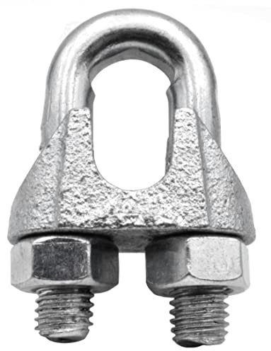Design61 10x Drahtseilklemmen 8mm (5/16 inch) Galvanisch verzinkt ehemals DIN 741