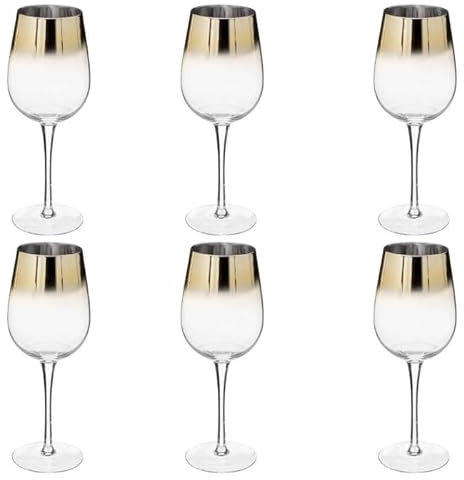 Paris Prix Secret de Gourmet - Lot de 6 Verres à Vin Arya 38cl Or