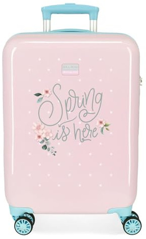 ROLL ROAD Våren är här kabinväska, barnväska, tillverkad av ABS, ett slitstarkt och lätt material, Rosa, Maleta, Resväska