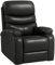 HOMCOM Fauteuil Relax inclinable 145° manuellement Fauteuil de Relaxation avec Repose-Pieds intégré, revêtement synthétique, dim. 78L x 90l x 105H cm Noir