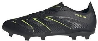 adidas Unisex Predator League Firm Ground/Multi Ground Football Boots, Core Black/Carbon/Lucid Lemon, 9 UK