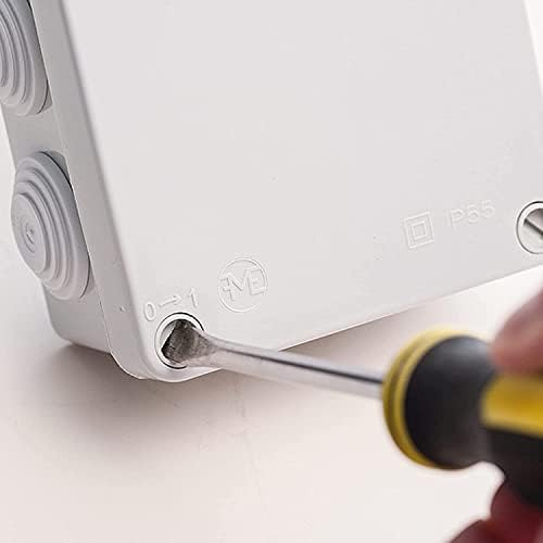 Caja de conexión de superficie 165x120x72 mm, ideal para instalaciones eléctricas y conexiones seguras.