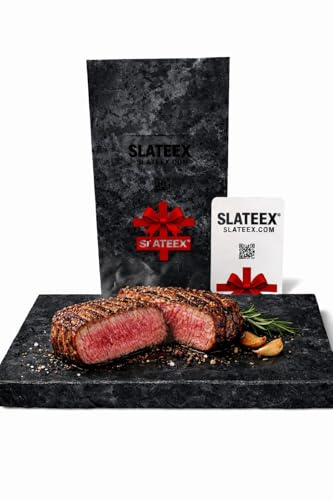 Slateex Plancha premium de esteatita 20 x 10 x 3 cm – Piedra natural versátil para barbacoa, horno y congelador | perfecta para carne, pescado y verduras