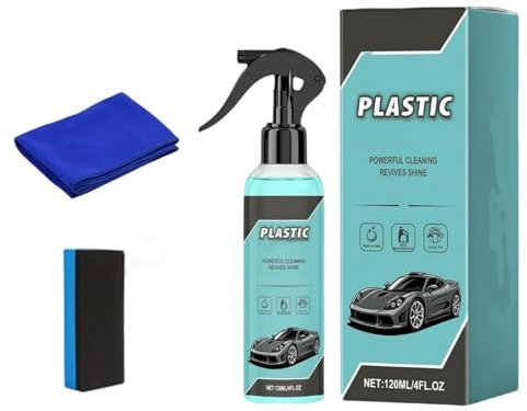 Detergente E Balsamo Per Plastica Interna Dell'auto, Restauratore Per Plastica Esterna Dell'auto, Cera Spray Senza Acqua, Detergente Per Cruscotto Dell'auto (1pcs)