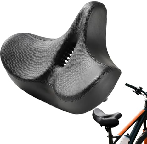 Sella Per Bici,Sella Larga Ammortizzata e Confortevole | Impermeabile per Ciclismo Uomo Donna da Tour Montagna Viaggio Campeggio