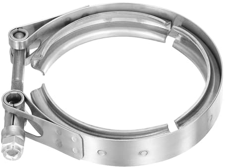 QUARKZMAN 3.5 Collier V-Band En Acier Inoxydable 304 Pour Systemes D'Echappement Downpipe Accessoires D'Echappement, Plage De Reglage 89mm / 3.51inch