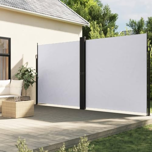 Generico Tenda da Sole Laterale Retrattile Bianca 220x1200 cm,Casa e Giardino,Prato e Giardino,Vita all'aperto,Ombrelloni e parasole-4004871