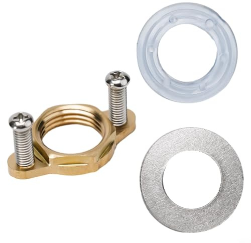 Yhenlovtt Tap Fixing Kit Copper Basin Mount Set with Anti Loosening Fastener Nuts and Circlip Washers for Secure Installation of Kitchen or Bathroom Sink Faucets 2cm