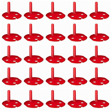 Lot de 25 Détrompeurs Prise Rouge 2P+T – Clips pour Fiche Mâle 2P+T – Compatible Prises Rouges à Détrompage – Installation Sans Outil