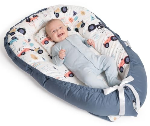 CUIDITO - Reductor de Cuna para Bebé | Nido Bebé con Cojín Ergonómico, Funda Desenfundable y Lavable | Colchoneta Acolchada Suave con Estampado | Ideal para Cuna, Moisés y Colecho