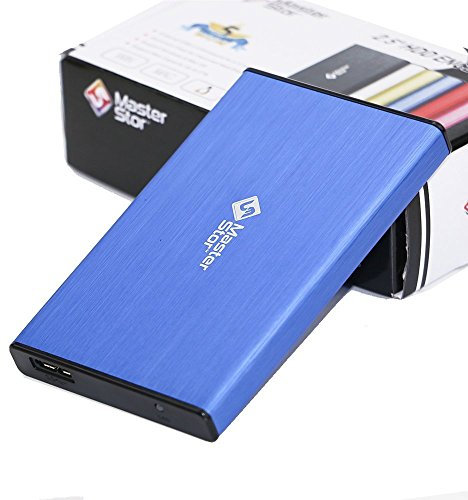 MasterStor 1 Anni di Garanzia-unità Disco Rigido Esterno USB 3.0 Super-Veloce 2,5 Pollici SATA Laptop Hard Disk Disco Rigido Portatile Blu (80 GB, 120 GB, 160 GB, 320 GB, 500 GB, 1 TB) (500GB)