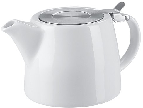 Belinlen 18 oz Tea pot with infuser and SLS lid (White)