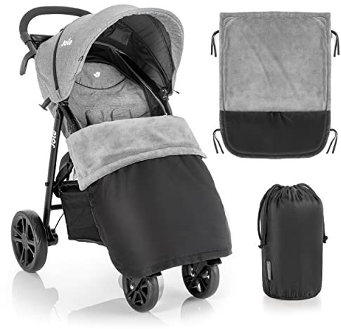 Zamboo Universal Decke für Kinderwagen und Buggy - wasserabweisende Outdoor Beindecke für Sportwagen & Jogger - Schwarz Grau