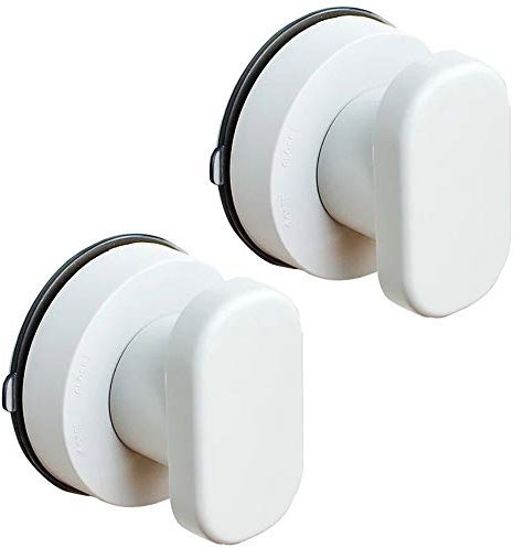 Amacoam Saugnapf Türgriff Saugnapf Griff für Glastür Saugnapf Griff Schubladenschrank Schrank Kühlschranktür Glas Tragbare Mobilität Griff Knöpfe mit Starken Saugnapf für Badezimmer Balkontüren 2 Pcs