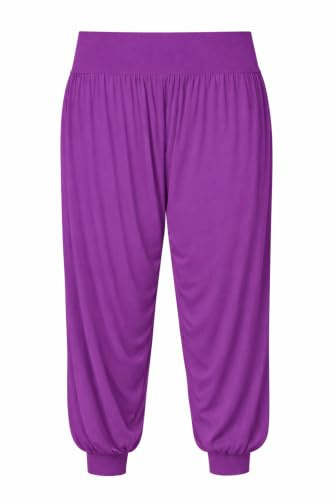 Haremsbyxor för flickor Ali Baba-byxor Lös Ledig Lös Sport Elastisk Dans Yoga Leggings Barn Utsvängda Kostymer Barn Bekväma Byxor Avslappnade Midja 5-14 år, Lila, 13-14 år
