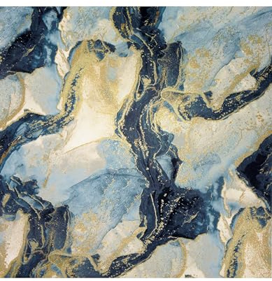 Arthouse Abstract Marble Teal Gold Wallpaper 693404 - Metallic Granite Stone