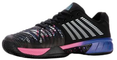 K-Swiss Performance Män Express Light 3 Padel Tennis Shoe, Svart/True blå/NEON PINK, 47 EU, Svart äkta blå neonrosa, 47 EU