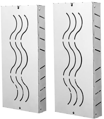 Caja para ahumar para barbacoa, Cajas para ahumar a la parrilla | 2 cajas para ahumar de acero inoxidable con tapa con bisagras - Agregue sabor a barbacoa ahumada en parrillas y accesorios para barbac