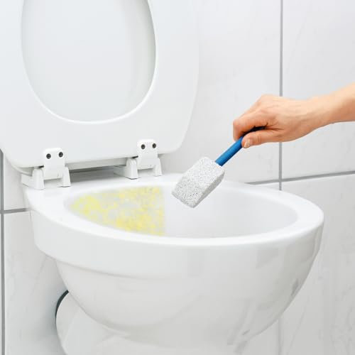 Clarsen® Spezial WC Reiniger, Toilette Reinigungsstein mit Griff, Klo Reiniger bei Kalk und Urinstein, WC-Stein für Effektive Reinigung ohne Anstrengung, Bimsstein 1 Stück, blau